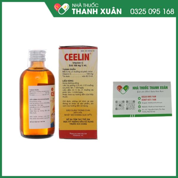 Siro Ceelin bổ sung vitamin C, tăng đề kháng